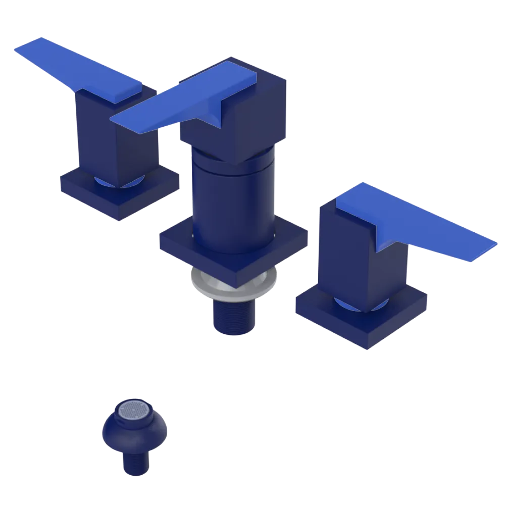 Rubinet Bidet Fitting with Spray, Diverter, and Vacuum Breaker (less drain) Midnight Blue