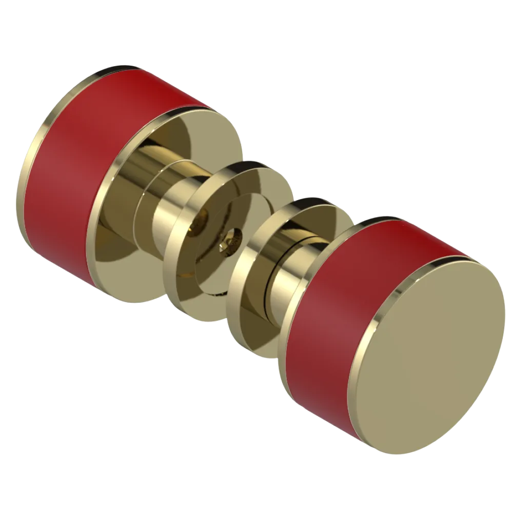 Rubinet Shower Door Knob (set) Natural Brass