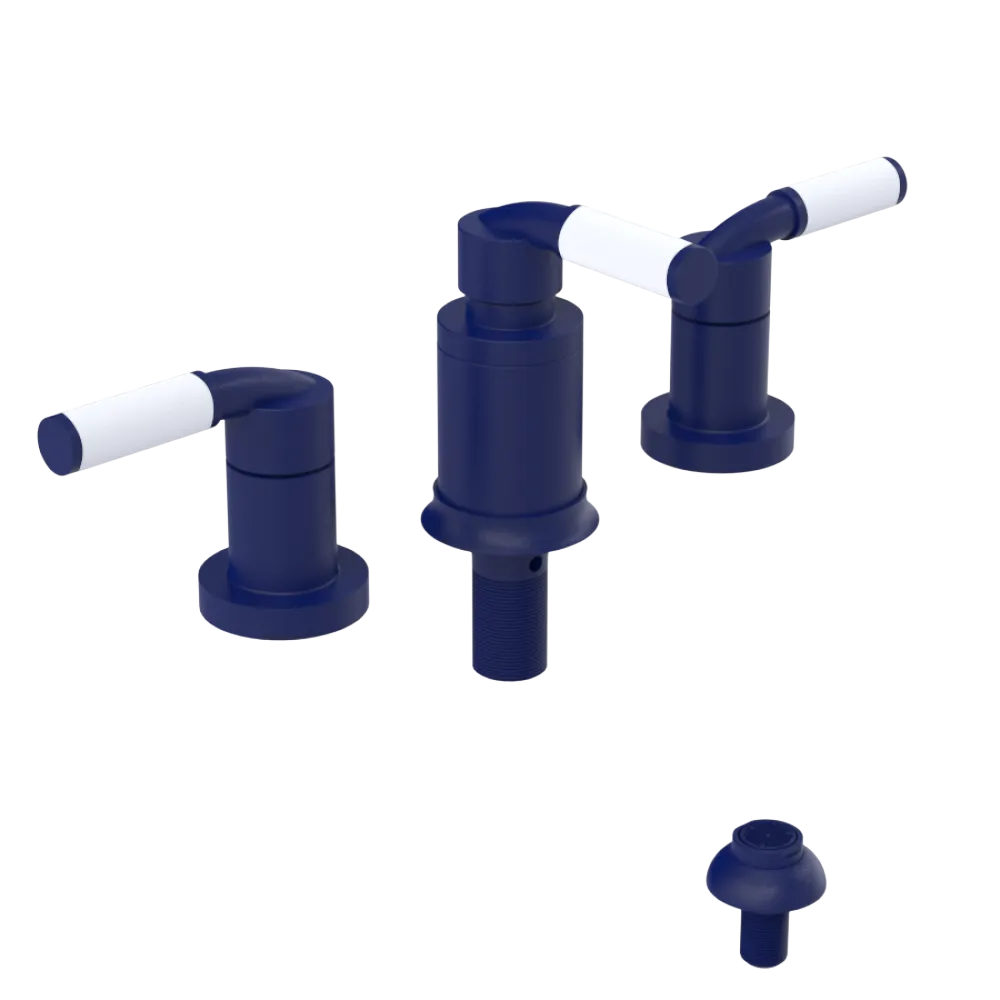 Rubinet Bidet Fitting with Spray, Diverter, and Vacuum Breaker (less drain) Midnight Blue