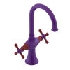 Rubinet Single Hole Dual Handle Lav. Set. (less drain) Purple Haze