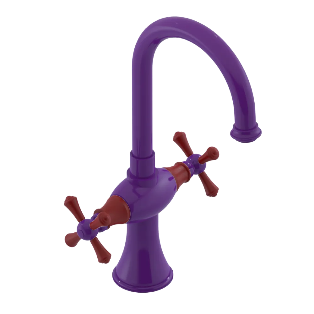 Rubinet Single Hole Dual Handle Lav. Set. (less drain) Purple Haze