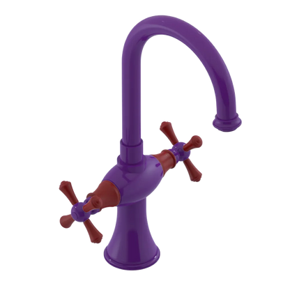 Rubinet Single Hole Dual Handle Lav. Set. (less drain) Purple Haze