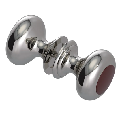 Rubinet Shower Door Knob (set) Polished Nickel
