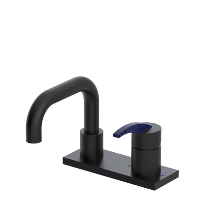 Rubinet 4" Centre Single Control Lav. Set. with Genesis spout (less drain) Matt Black