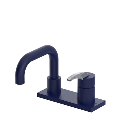 Rubinet 4" Centre Single Control Lav. Set. with Genesis spout (less drain) Midnight Blue