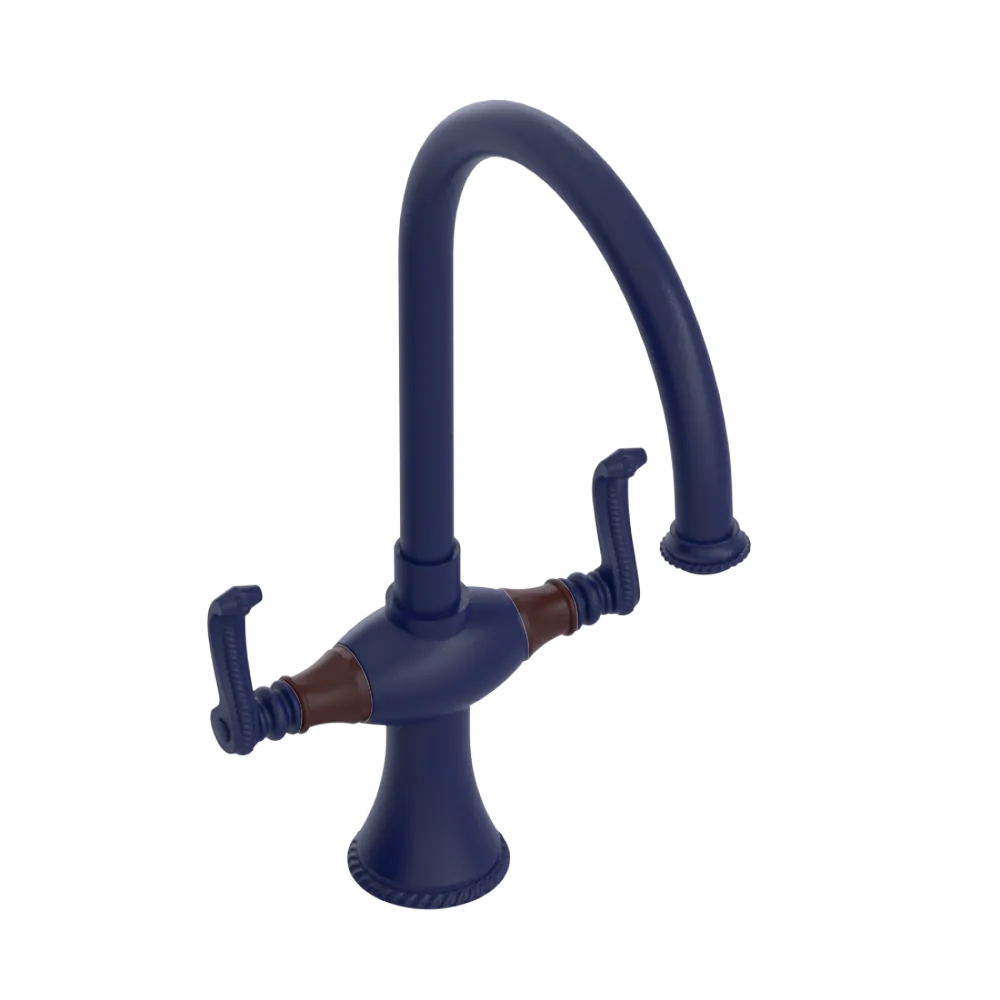 Rubinet Two Handle Single Hole Kitchen Set Midnight Blue