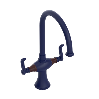 Rubinet Two Handle Single Hole Kitchen Set Midnight Blue