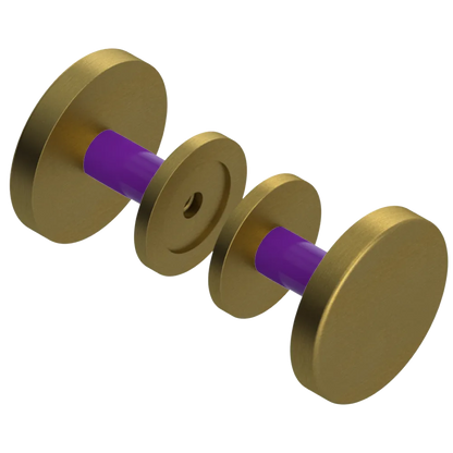 Rubinet Shower Door Knob (set) Antique Brass Matt