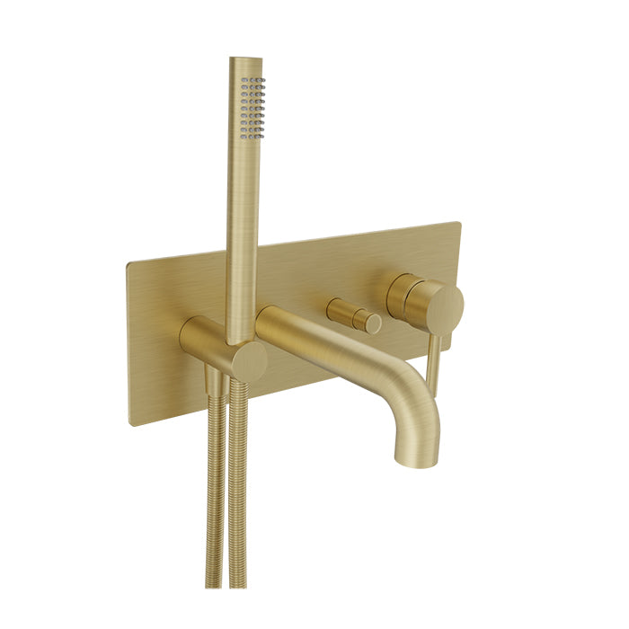 Baril Wall-mounted tub faucet with hand shower
