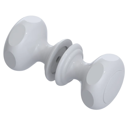 Rubinet Shower Door Knob (set) White