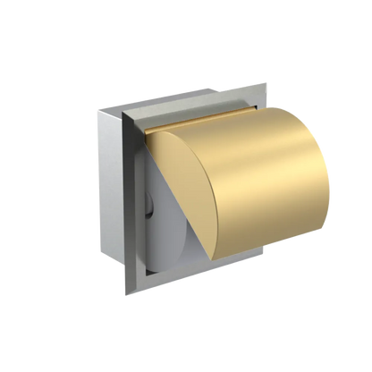 Rubinet RECESSED TOILET PAPER HOLDER Satin Nickel