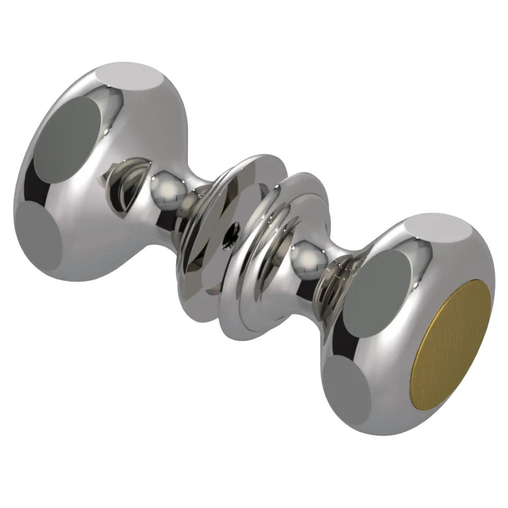 Rubinet Shower Door Knob (set) Polished Nickel
