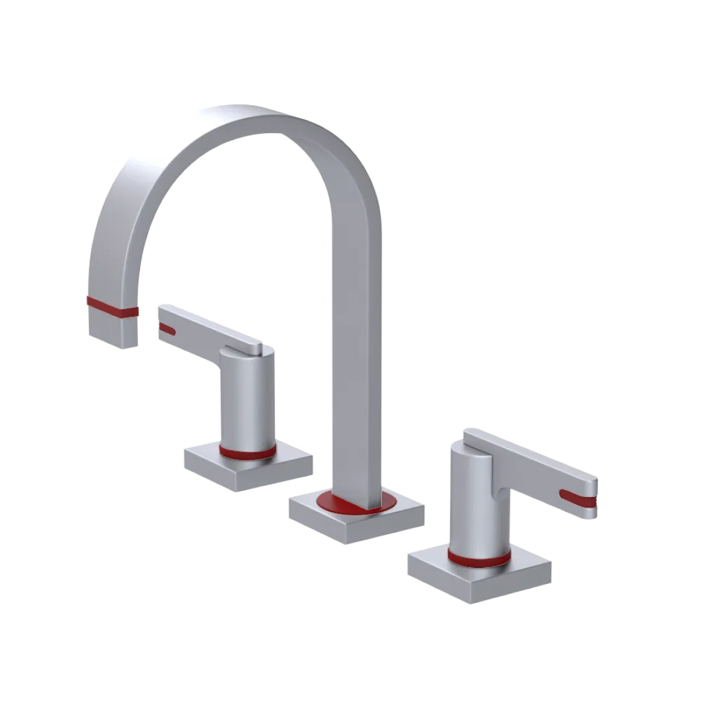 Rubinet Widespread Lav. Set. (less drain) Satin Chrome