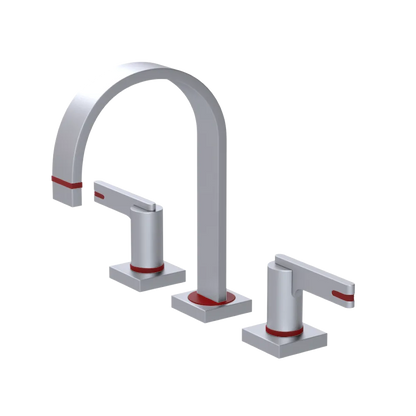 Rubinet Widespread Lav. Set. (less drain) Satin Chrome