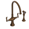 Rubinet Two Handle Single Hole Kitchen Set with Hand Spray Oil Rubbed Bronze