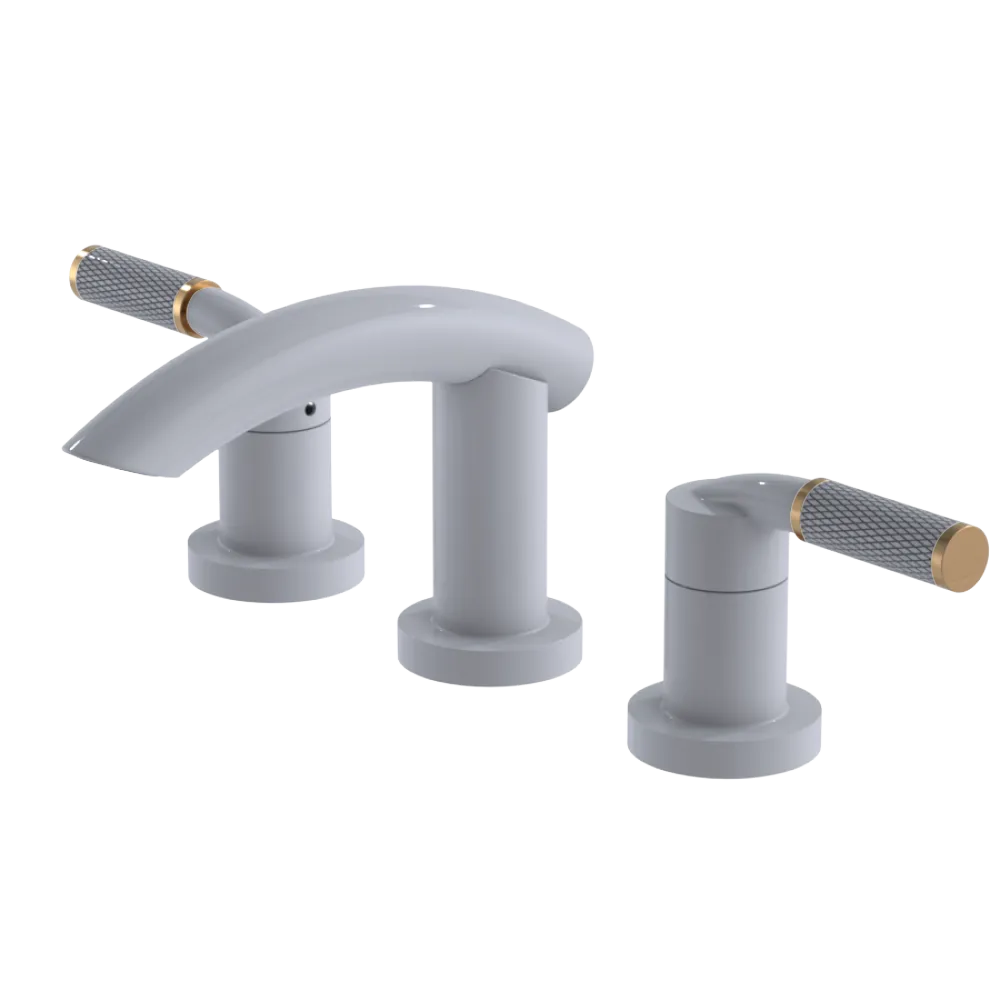 Rubinet Widespread Lav. Set. (less drain) White