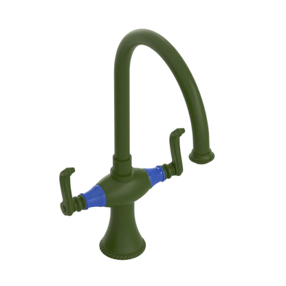 Rubinet Two Handle Single Hole Kitchen Set Green Envy