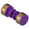 Rubinet Shower Door Knob (set) Purple Haze