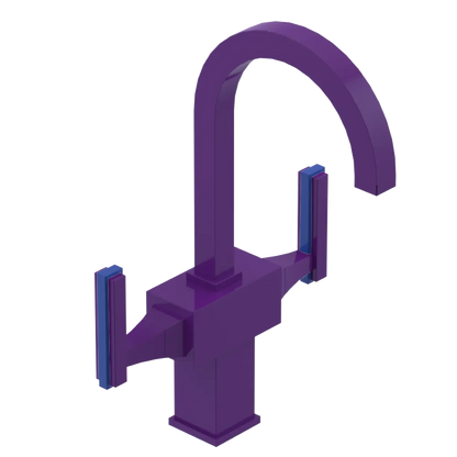 Rubinet Single Hole Dual Handle Lav. Set. (less drain) Purple Haze