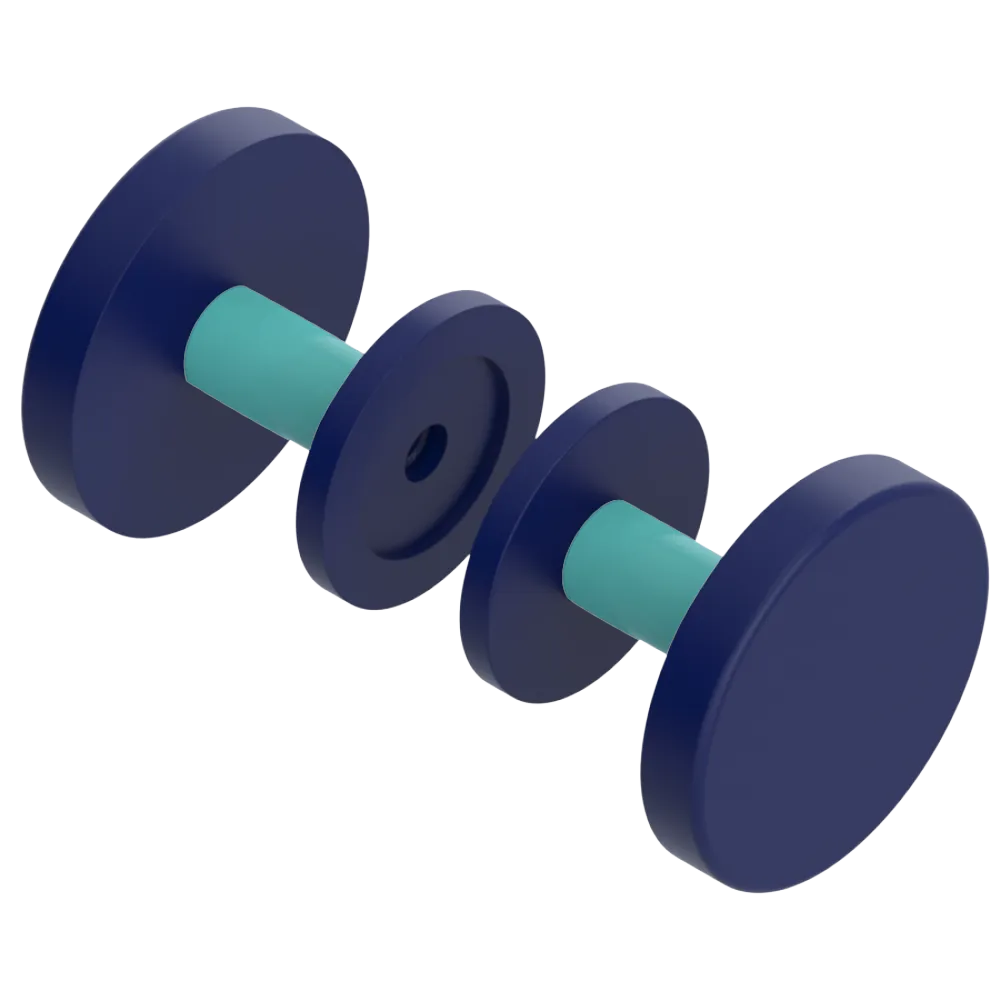 Rubinet Shower Door Knob (set) Midnight Blue