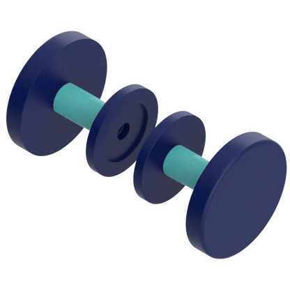 Rubinet Shower Door Knob (set) Midnight Blue