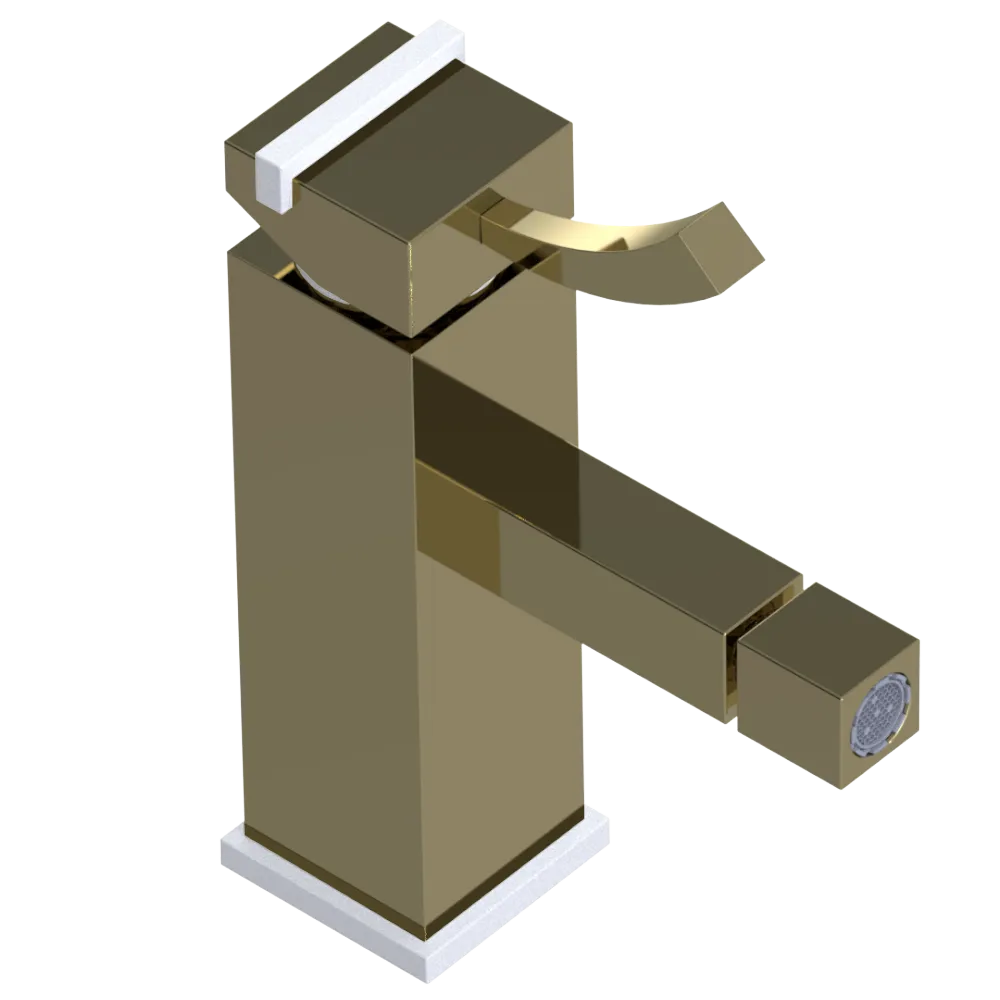 Rubinet Single Control Bidet Fitting (less drain) Natural Brass