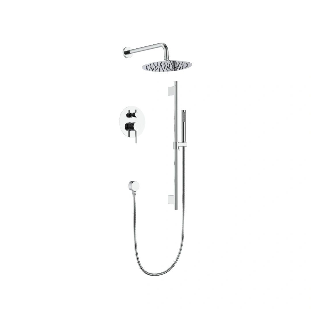 Aquaflo Rund 2-Way Pressure Balance Shower Set