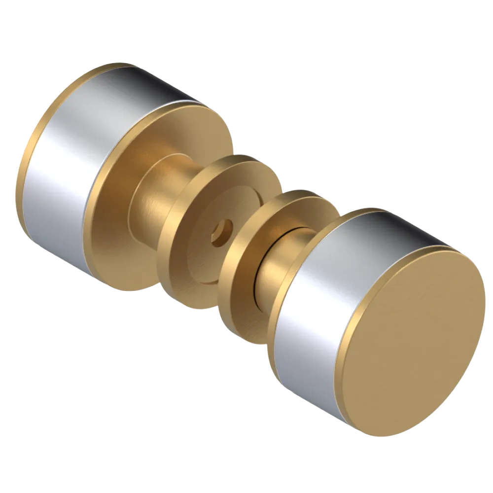 Rubinet Shower Door Knob (set) Satin Gold