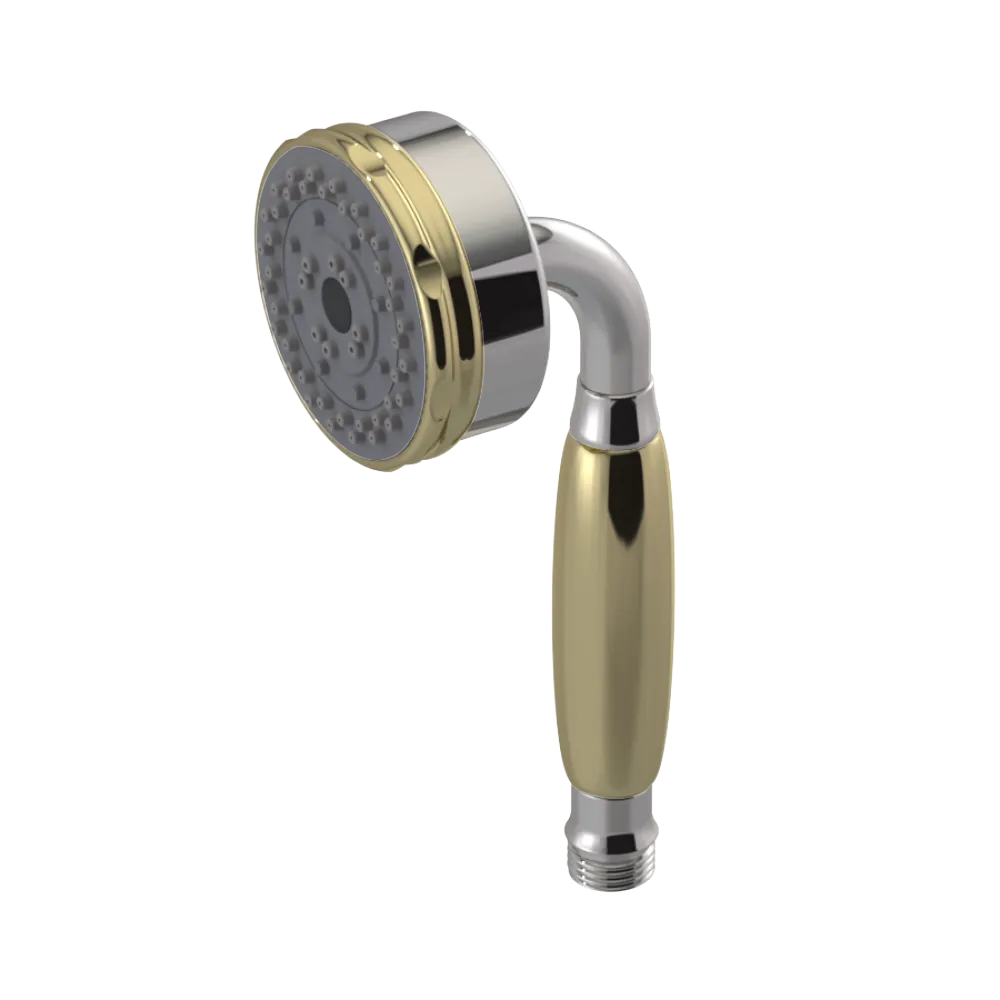 Rubinet 3 Function Hand Held Shower Only Polished Nickel