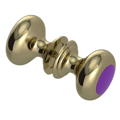 Rubinet Shower Door Knob (set) Natural Brass