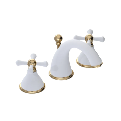 Rubinet Widespread Lav. Set. (less drain) Matt White