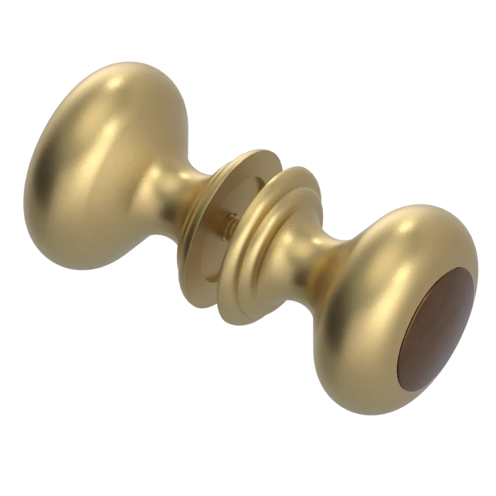 Rubinet Shower Door Knob (set) Satin Brass