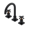 Rubinet Widespread Lav. Set. (less drain) Matt Black