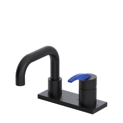 Rubinet 4" Centre Single Control Lav. Set. with Genesis spout (less drain) Matt Black