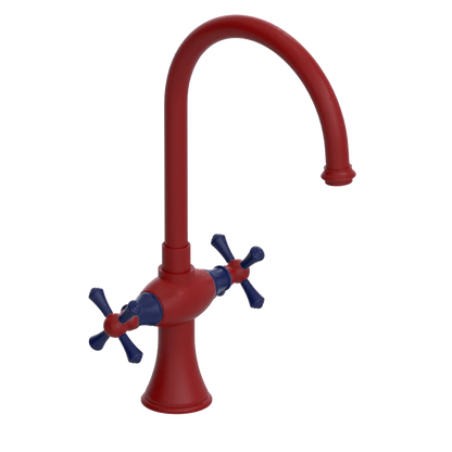 Rubinet Two Handle Single Hole Kitchen Set Maroon