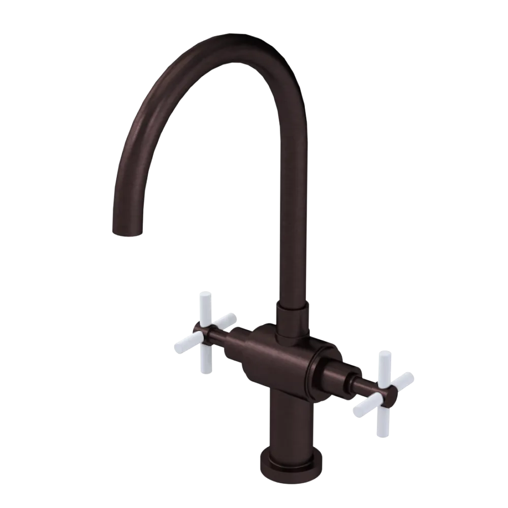 Rubinet Two Handle Single Hole Kitchen Set with LaSalle Spout Oil Rubbed Bronze