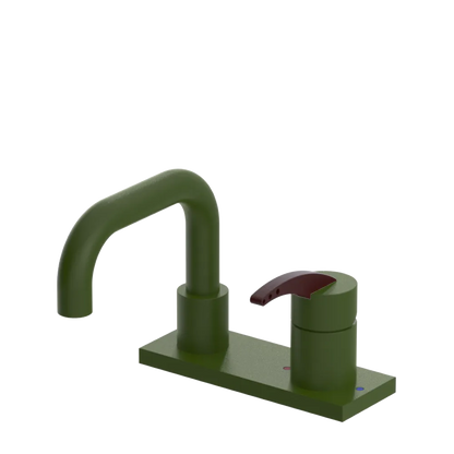 Rubinet 4" Centre Single Control Lav. Set. with Genesis spout (less drain) Green Envy