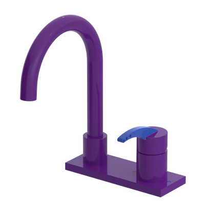 Rubinet 4" Centre Single Control Lav. Set. (less drain) Purple Haze