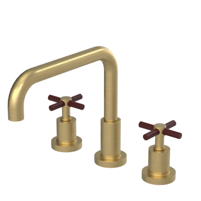 Rubinet Widespread Kitchen Set Satin Brass