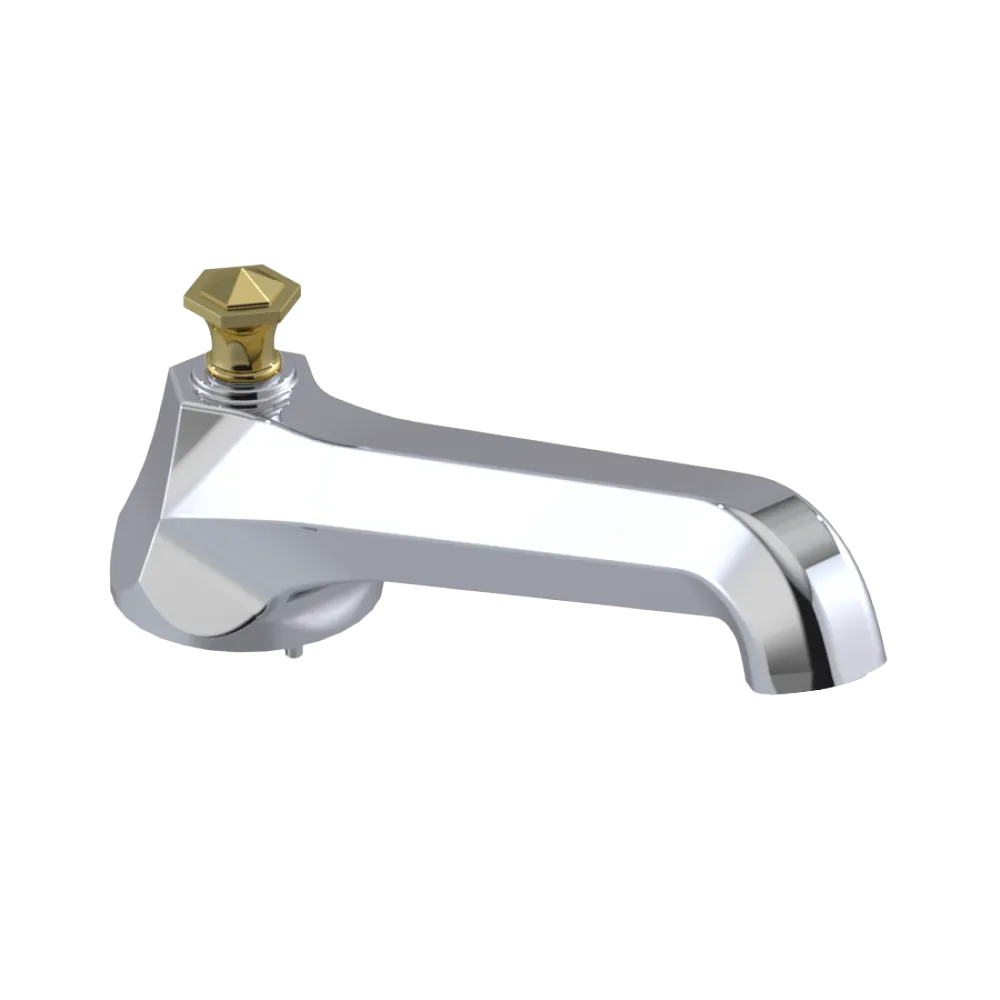 Rubinet Tub Filler Spout Deck Mount Chrome