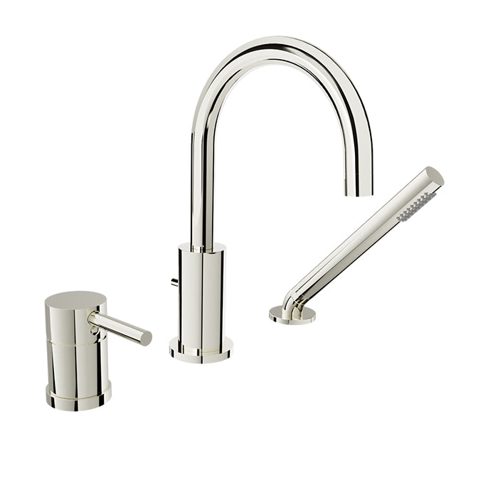 Baril 3-piece tub filler with hand shower