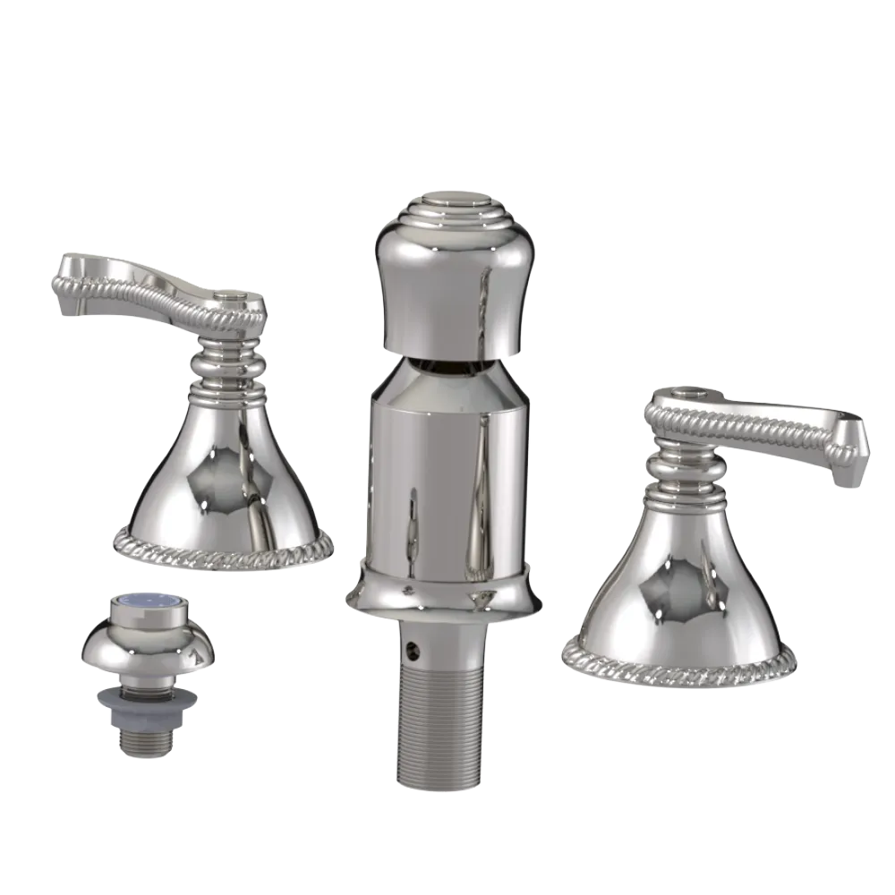 Rubinet Bidet Fitting with Spray, Diverter, and Vacum Breaker (Less Drain) Polished Nickel