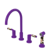 Rubinet Widespread Kitchen Set with Hand Spray Purple Haze