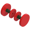 Rubinet Shower Door Knob (set) Red