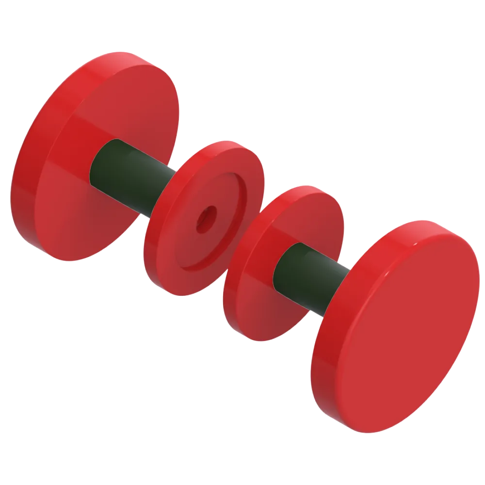 Rubinet Shower Door Knob (set) Red