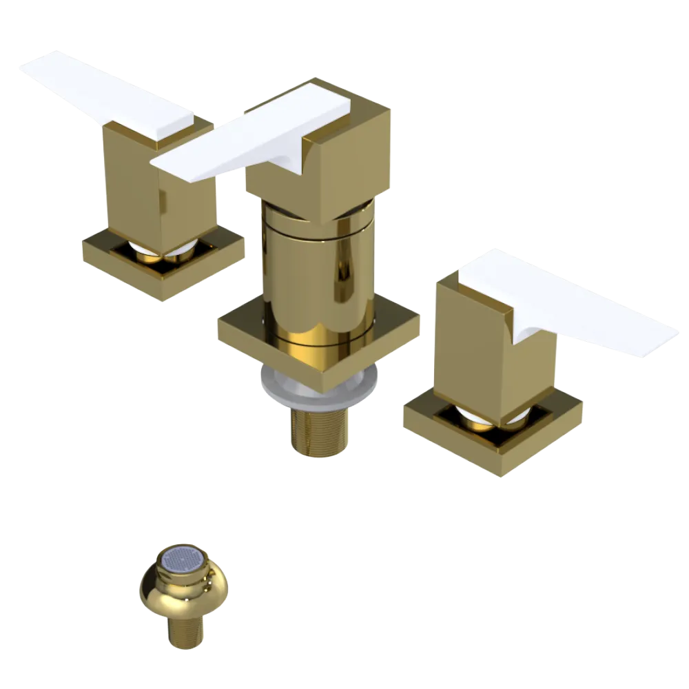Rubinet Bidet Fitting with Spray, Diverter, and Vacuum Breaker (less drain) Natural Brass