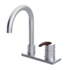 Rubinet 4" Centre Single Control Lav. Set. (less drain) Satin Chrome