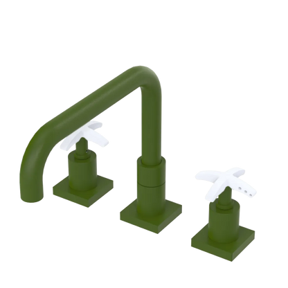 Rubinet Widespread Kitchen Set with Genesis Spout Green Envy