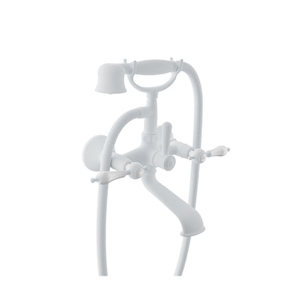 Baril Wall-mounted tub faucet with hand shower