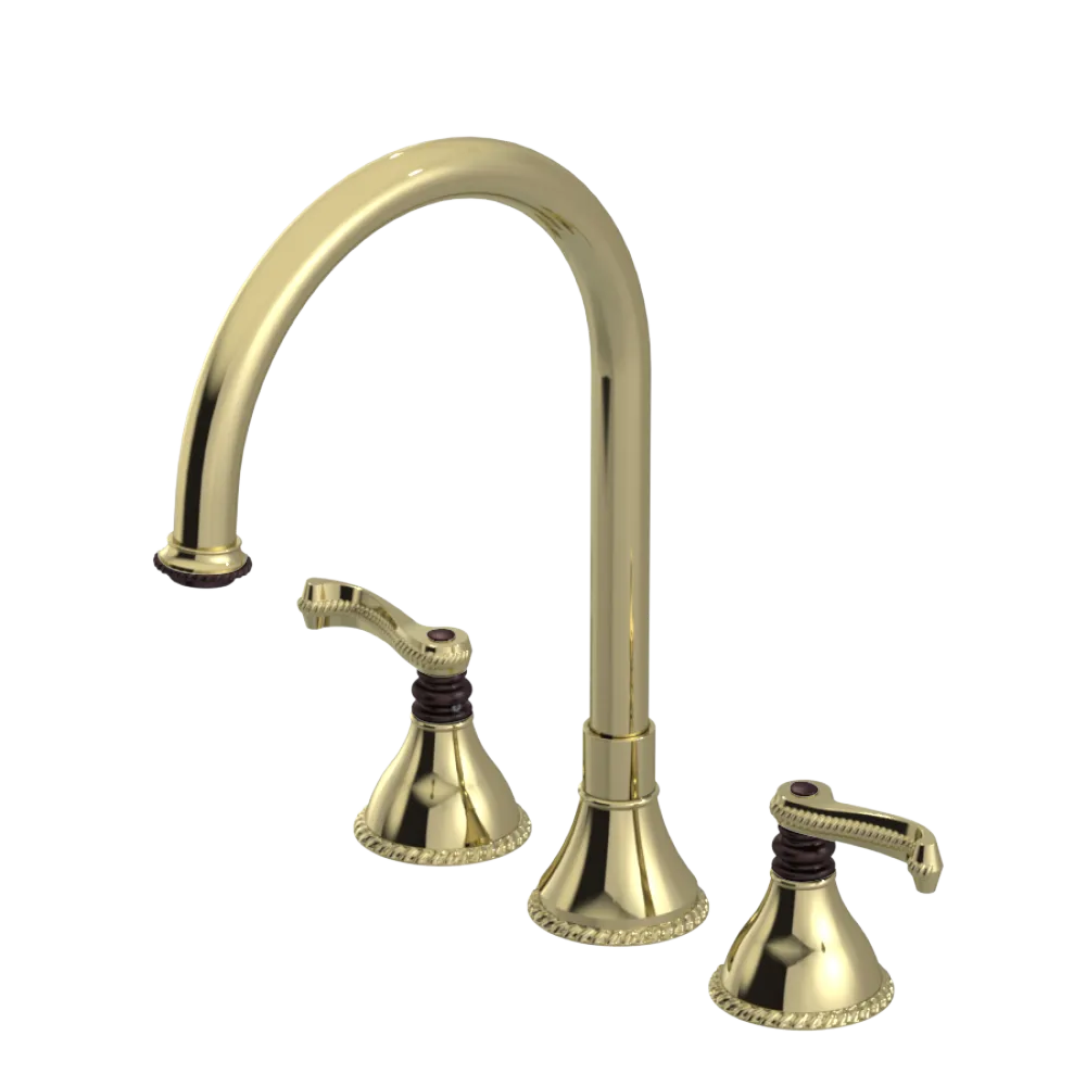 Rubinet Widespread Kitchen Set Gold